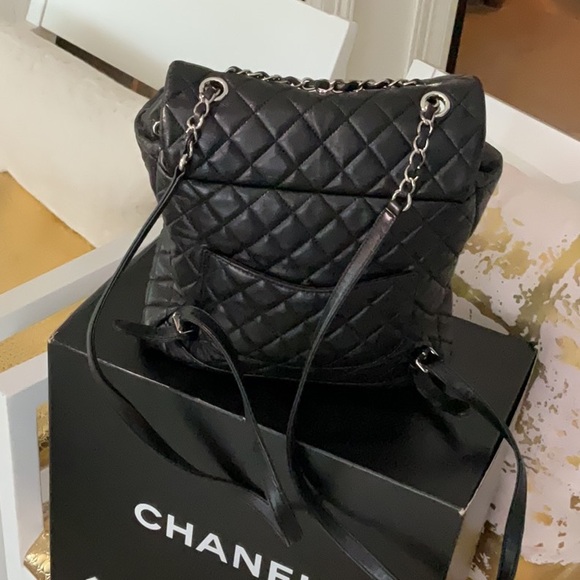 Chanel Classic Black Quilted Backpack